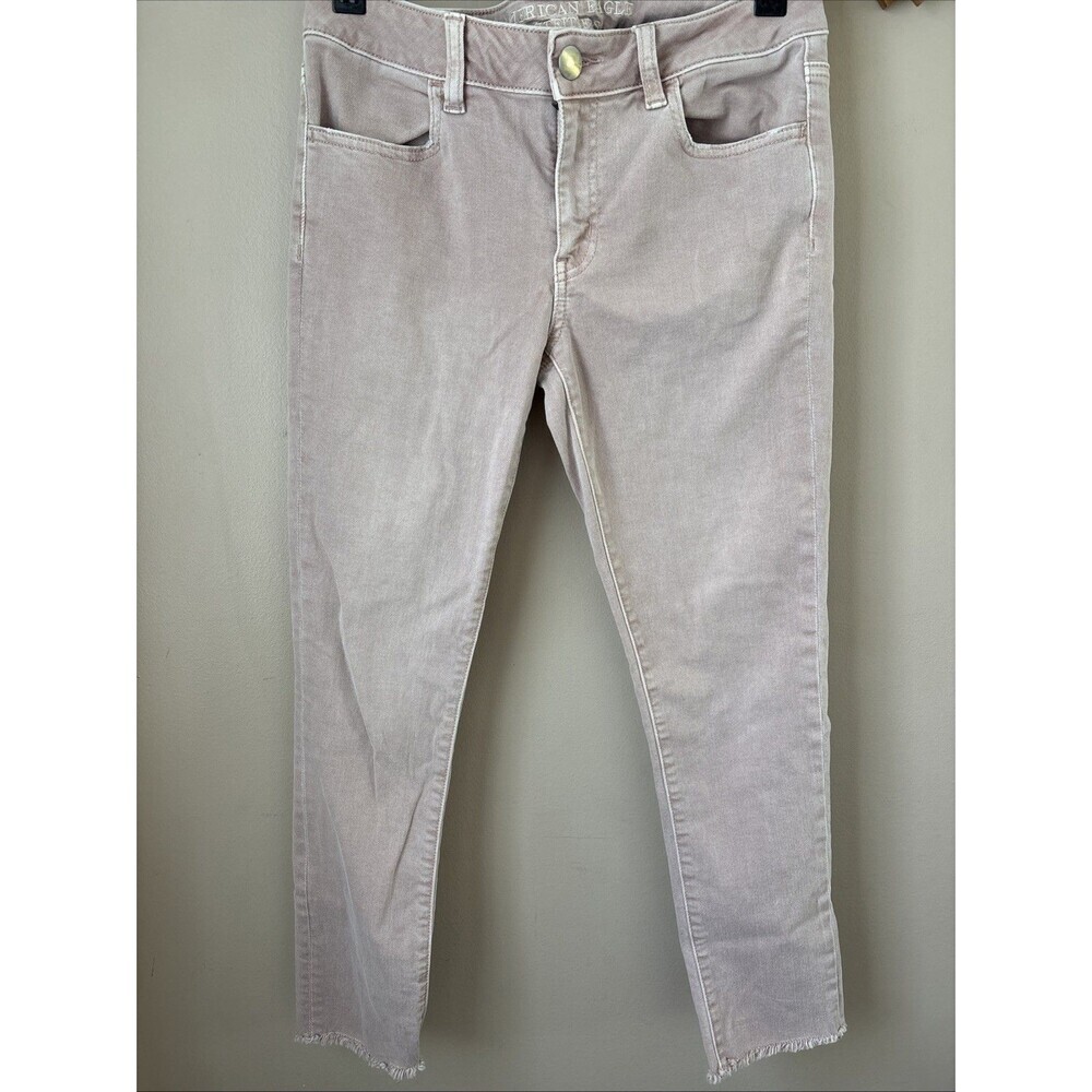 American Eagle Jeggings Womens 8 Mauve Cropped Super Stretch Pants